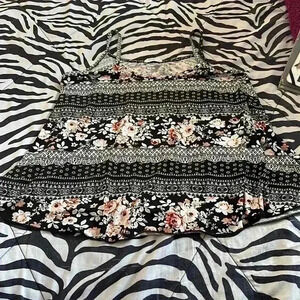 Black Floral Blouse